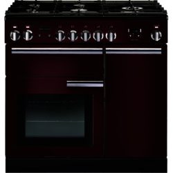 Rangemaster Professional+ 90cm  91940 Natural Gas Range Cooker in Cranberry with FSD Hob